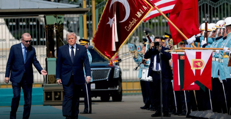 Cumhurbaşkanı Erdoğan, ABD Başkanı Trump'ı Beştepe'de resmi törenle karşıladı