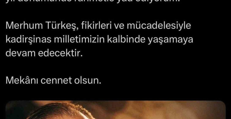 Cumhurbaşkanı Erdoğan, Alparslan Türkeş'i Anarak Vefatının 29'uncu Yıldönümünü Kutladı