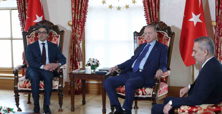 Cumhurbaşkanı Erdoğan, BAE Devlet Başkan Yardımcısı Şeyh Mansur Al Nahyan'ı Ağırladı