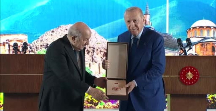 Cumhurbaşkanı Erdoğan, Cezayir Cumhurbaşkanı Tebbun’a Devlet Nişanı Takdim Etti