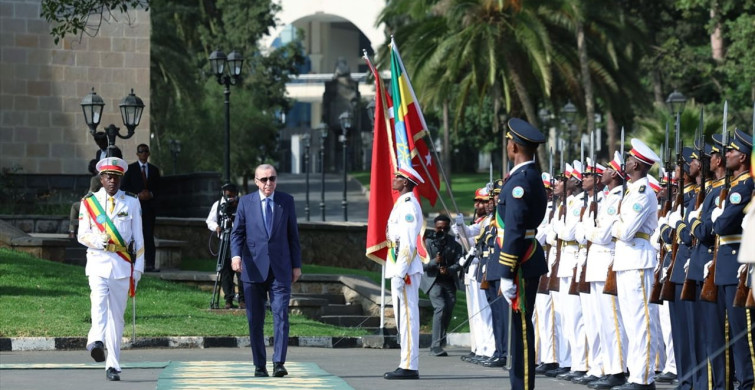 Cumhurbaşkanı Erdoğan Etiyopya'da Resmi Törende Karşılandı