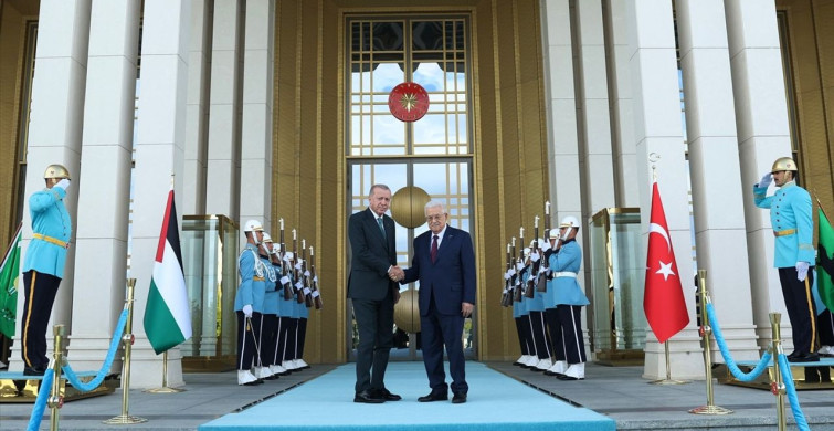 Cumhurbaşkanı Erdoğan, Filistin Devlet Başkanı Abbas ile Görüştü