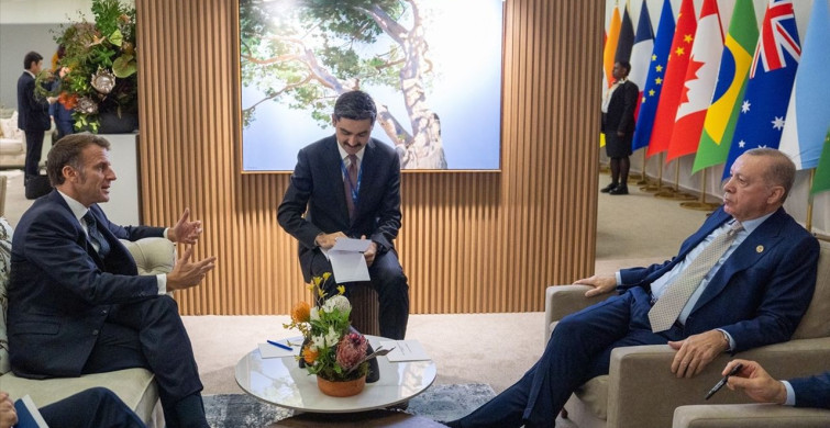 Cumhurbaşkanı Erdoğan, Fransa Lideri Macron ile G20 Zirvesi'nde Görüştü