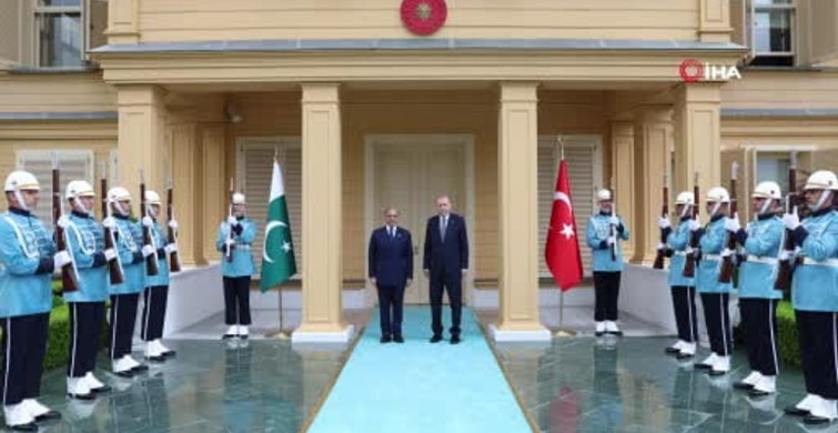 Cumhurbaşkanı Erdoğan, Pakistan Başbakanı Şerif'i makamında kabul etti