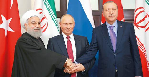 Cumhurbaşkanı Erdoğan, Putin ve Ruhani'den Ortak Açıklama