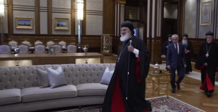 Cumhurbaşkanı Erdoğan, Süryani Ortodoks Kilisesi ruhani lideri II. Efram Kerim'i kabul etti