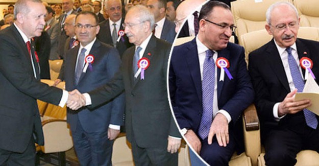 Cumhurbaşkanı Erdoğan Ve Kılıçdaroğlu AYM Töreninde Karşılaştı