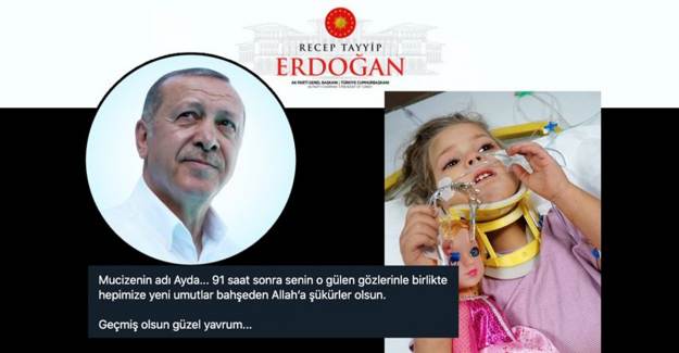 Cumhurbaşkanı Erdoğan'dan Ayda Bebeğe Mesaj