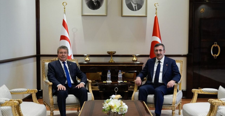 Cumhurbaşkanı Yardımcısı Yılmaz, KKTC Başbakanı Üstel ile Kıbrıs Meselesini Görüştü