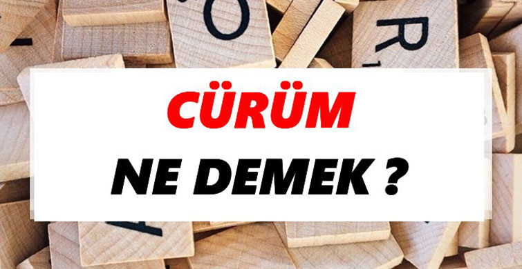 Cürüm Ne Demek?