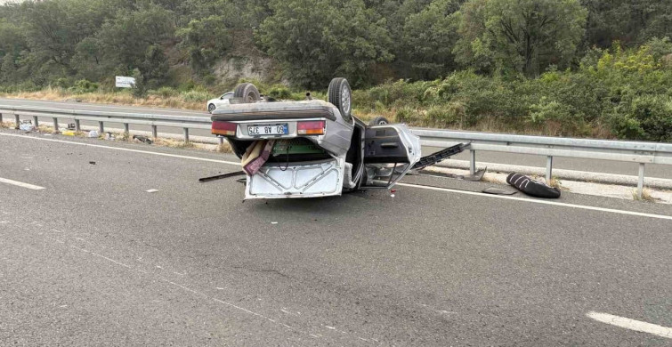 D100’de 3 araçlı trafik kazası: 1 ağır yaralı