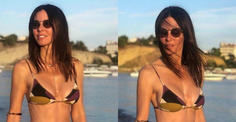 Defne Samyeli tatil pozlarıyla sıcak havaları iyice ısıttı! 49 yaşındaki Defne Samyeli kusursuz fiziği ile adından söz ettirdi