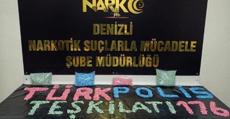 Denizli'de Durdurulan Araçta Uyuşturucu Haplar Bulundu