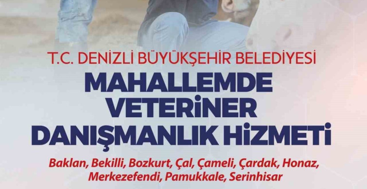 Denizli'de Ücretsiz Veteriner Danışmanlık Hizmeti Başvuruları Başlıyor