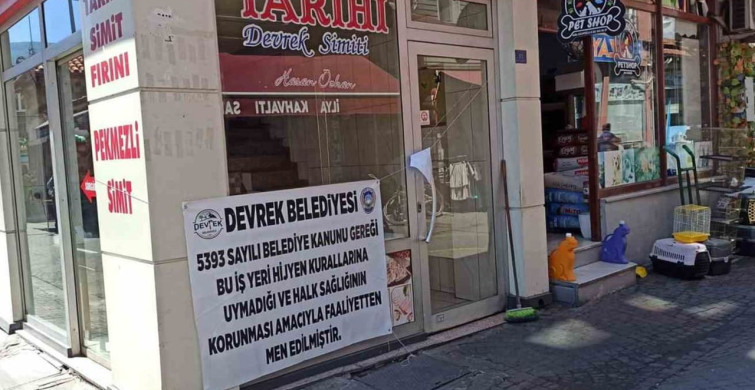 Devrek'te hijyen kurallarına uymayan simit fırını mühürlendi