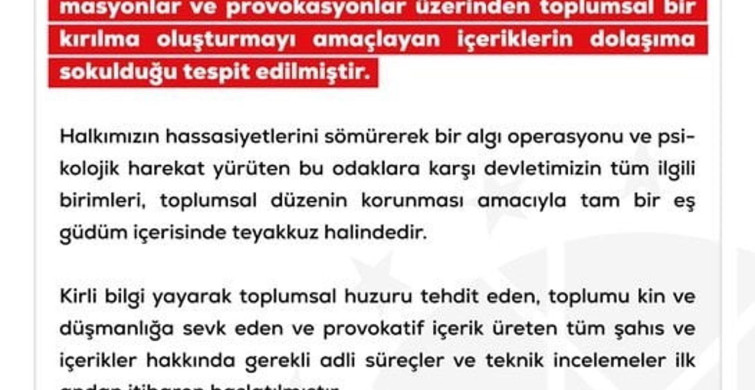 Dezenformasyonla Mücadele Merkezi'nden Kritik Uyarı