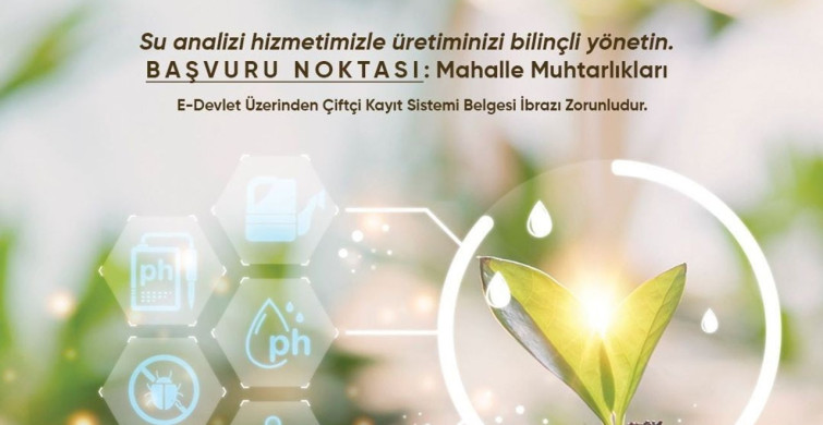 Didim Belediyesi'nden Tarımsal Destek Projesi: Su Analiz Hizmeti