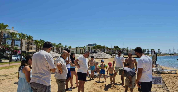 Didim’de caretta caretta yuvası koruma altına alındı
