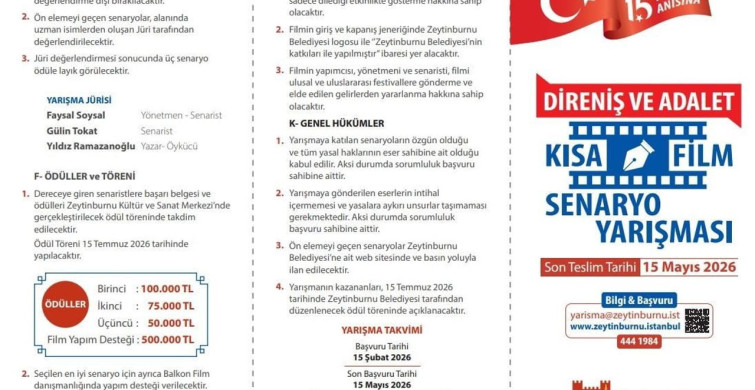 Direniş ve Adalet Temalı Kısa Film Senaryo Yarışması Başlıyor