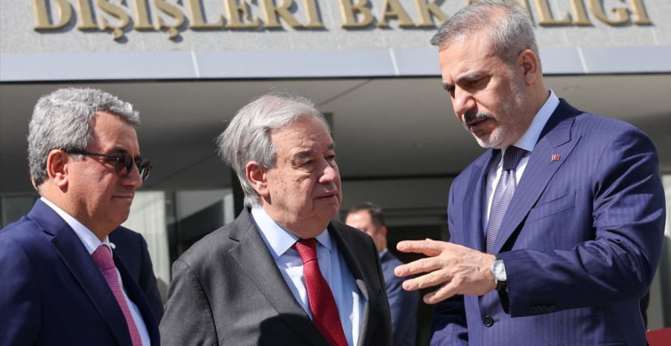 Dışişleri Bakanı Hakan Fidan, BM Genel Sekreteri Guterres ile Ankara'da Buluştu