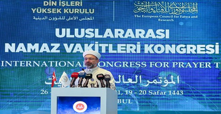 Diyanet İşleri Başkanı Erbaş Uluslararası Namaz Vakitleri Kongresi Açılışına Katıldı