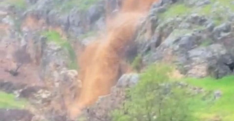 Diyarbakır’ın Silvan İlçesinde Sağanak Yağışlar Şelalelerin Debisini Yükseltti