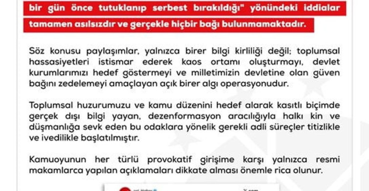 DMM'den Saldırılara Dair Dezenformasyon Uyarısı