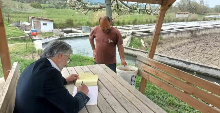 Domaniç'te Alabalık ve Hindi Çiftliğinde Numune Alımı Gerçekleştirildi