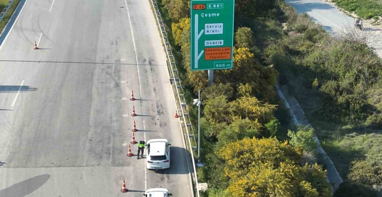 Dron Destekli Trafik Denetimi Çeşme Gişelerinde Devam Ediyor