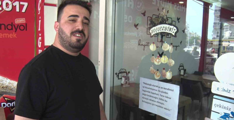 Dükkanında 'Psikolojik Olarak Kapalıyız' Yazılı Notla Dikkat Çeken Esnaf