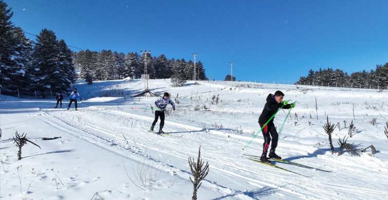 Dumanlı Tabiat Parkı'nda Kayaklı Koşu Çalışmaları