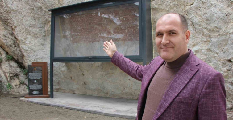 Dünyada Tek Olan 600 Yıllık Kaya Kitabe Restore Edildi