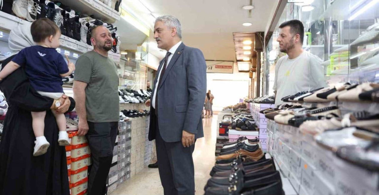 Düzce valisi makas, esnaf ve vatandaşlarla buluştu