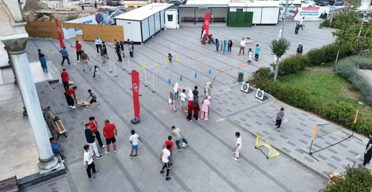 Düzce'de Kur'an kursu öğrencileri sporla buluştu