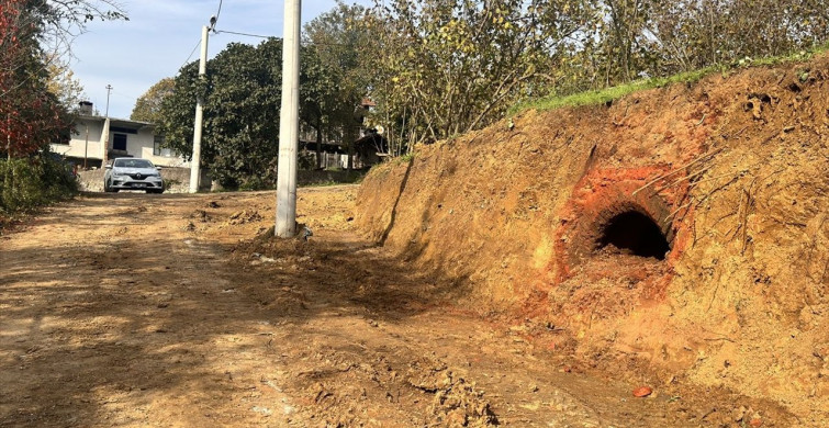 Düzce'de Yol Çalışmasında Kültür Varlığı Bulundu