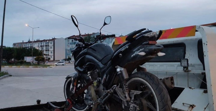Edirne'de Abartı Egzozlu Motosiklete Yüksek Ceza