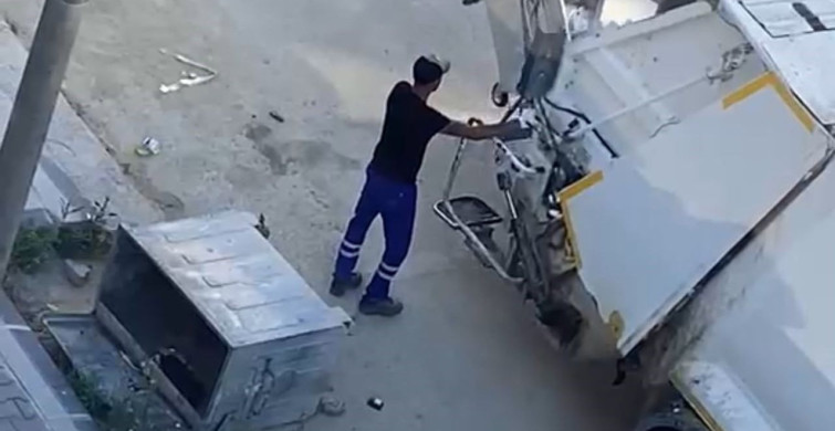 Edirne’de devrilen çöp konteyneri bir haftadır kaldırılmadı