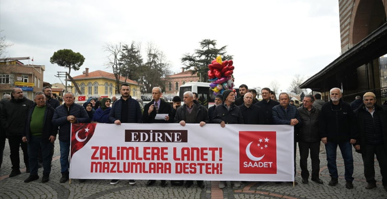 Edirne'de Mescid-i Aksa İçin Protesto Düzenlendi