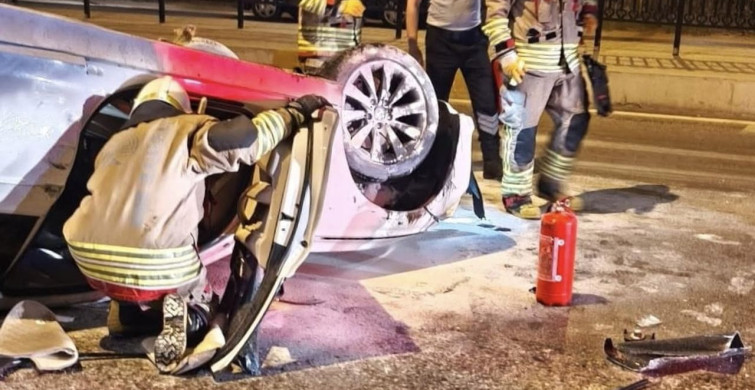 Edirne'de Otomobil Takla Attı, 1 Yaralı