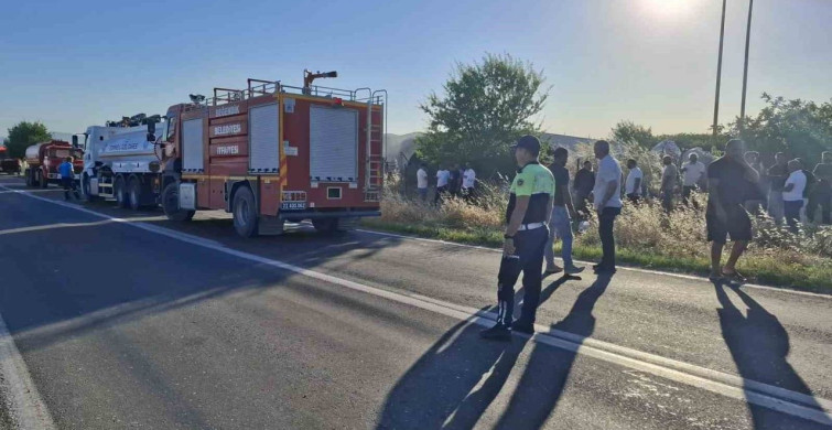 Edirne'nin Keşan ilçesinde iş yerinde yangın çıktı
