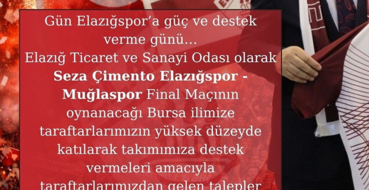 Elazığ TSO'dan Taraftarlara Destek
