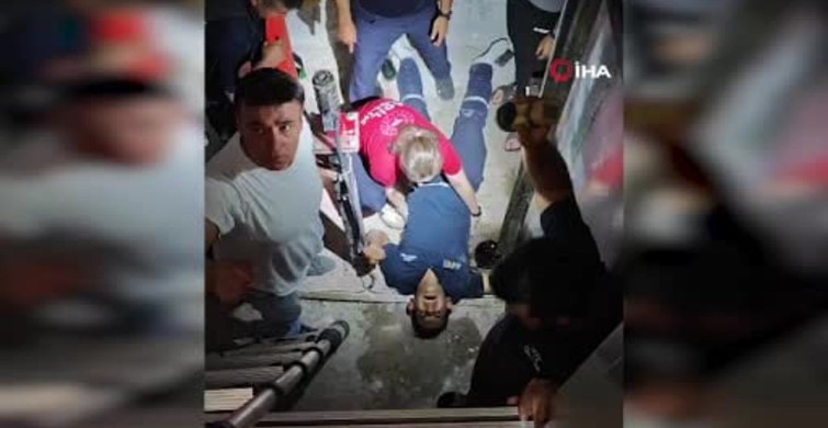Elazığ’da asansör boşluğuna düşen şahıs kurtarıldı