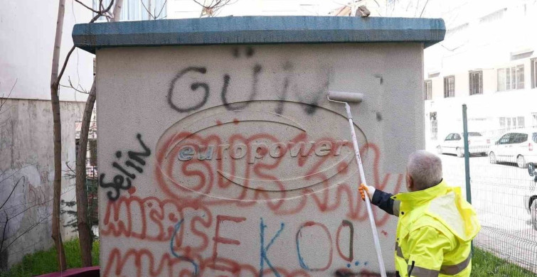 Elazığ’da Duvar Yazıları Temizleniyor