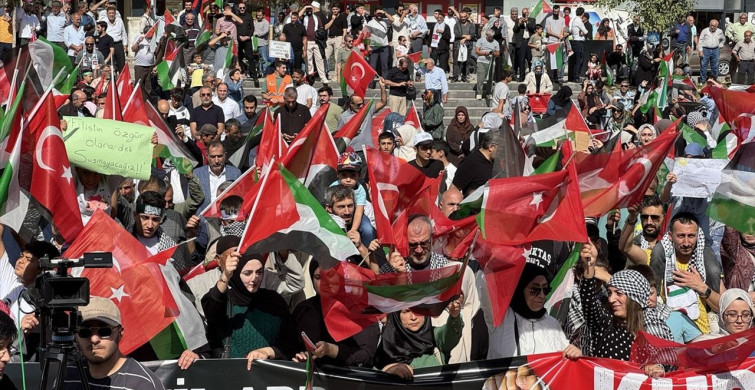 Elazığ'da Gazze İçin Protesto Gösterisi