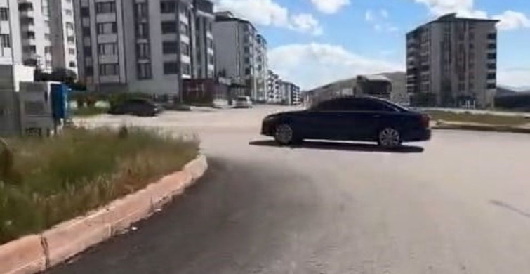 Elazığ’da sürücü plakasını kapatarak drift yaptı