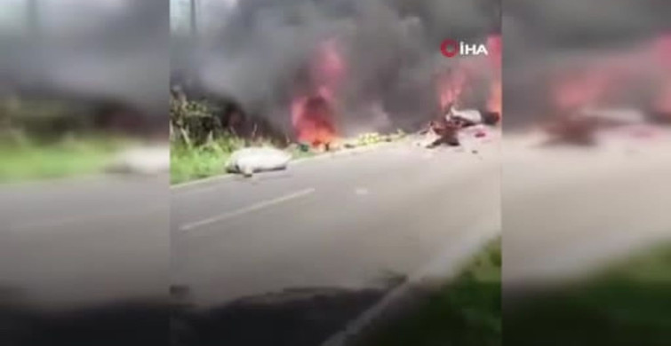 Endonezya'da Yolcu Otobüsü ve Akaryakıt Tankeri Çarpıştı: 16 Ölü