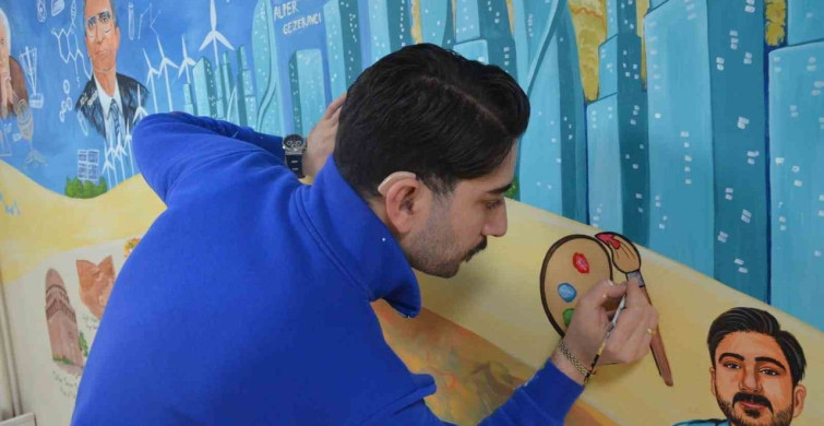 Engelli Öğretmenden Yaratıcı Proje: Tarih ve Kültür Duvar Resmi