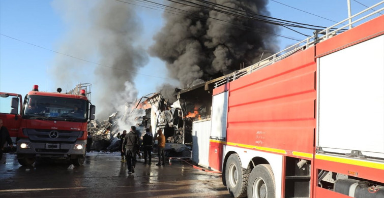 Erbil'de Cips Fabrikasında Yangın Paniği