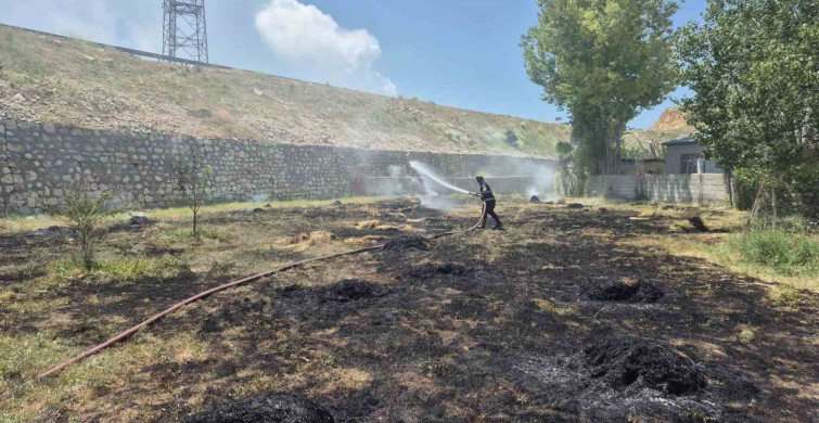 Erciş'te bahçe yangını paniğe yol açtı