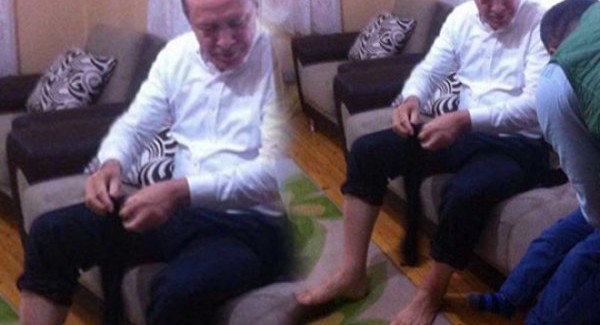 Erdoğan Şehit Evinde Abdest Aldı, Fotoğrafıyla Sosyal Medya Yıkıldı